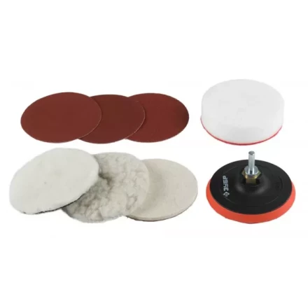 Набор ЗУБР &quot;ЭКСПЕРТ&quot; насадки полировальные для дрели/УШМ, 125мм, 7шт 3591-125-H7 купить в Сургуте