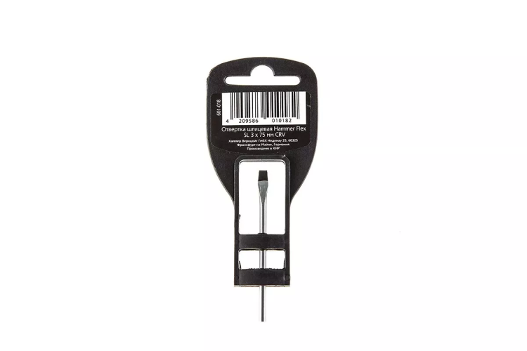 Отвертка HAMMER 601-018 SL-3x75мм купить в Сургуте