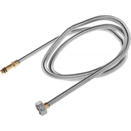 Подводка ЗУБР &quot;ЭКСПЕРТ&quot; сильфонная из нержавеющей стали, для смесителя, удлиненная, г/ш (гайка-штуцер), 1/2&quot;, 1,5м 51013-150 купить в Сургуте