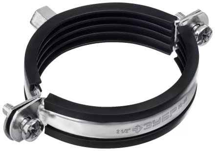 ЗУБР 2 1/2, М8/М10, цинк, 10 шт, трубный хомут с гайкой (37880-75-80) купить в Сургуте