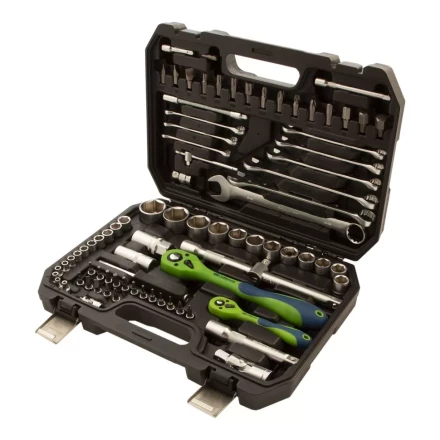 Набор инструментов 82 предмета, CrV, 1/2&quot;, 1/4&quot; Сибртех 13514 купить в Сургуте