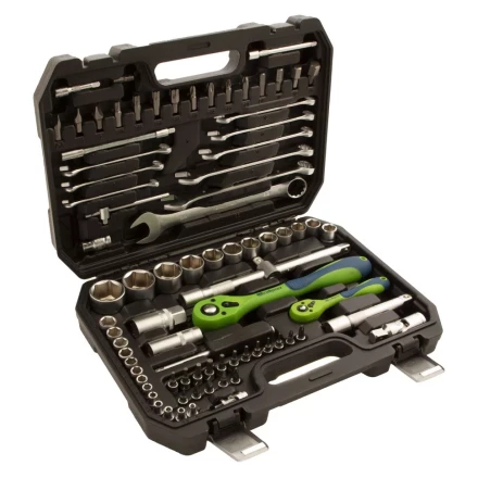 Набор инструментов 82 предмета, CrV, 1/2&quot;, 1/4&quot; Сибртех 13514 купить в Сургуте