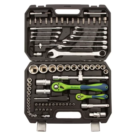 Набор инструментов 82 предмета, CrV, 1/2&quot;, 1/4&quot; Сибртех 13514 купить в Сургуте