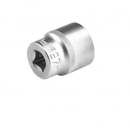 Головка торцевая 27 мм двенадцатигранная CrV под квадрат 1/2 хромированная Stels 13671 купить в Сургуте