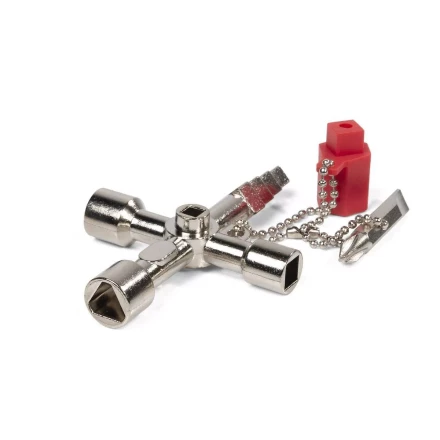 Ключ для электрошкафов КВТ КЭШ-5М с 5 профилями и битой «крест/шлиц» (84624) купить в Сургуте