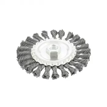 Щетка для УШМ 125 мм, М14, плоская, крученая  проволока 0,5 мм  MATRIX 74640 купить в Сургуте