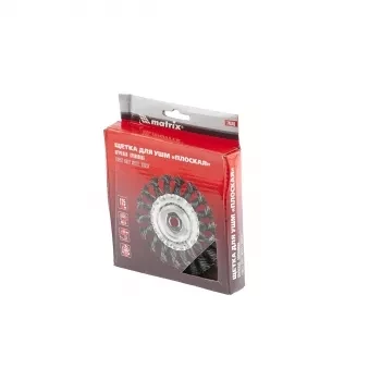 Щетка для УШМ 125 мм, М14, плоская, крученая  проволока 0,5 мм  MATRIX 74640 купить в Сургуте