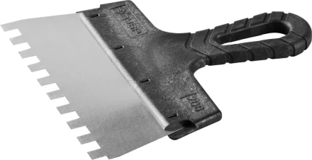 Шпатель ЗУБР &quot;МАСТЕР&quot; ФАСАДНЫЙ, нержавеющее полотно, 200мм, зуб 10х10мм 10078-20-10 купить в Сургуте