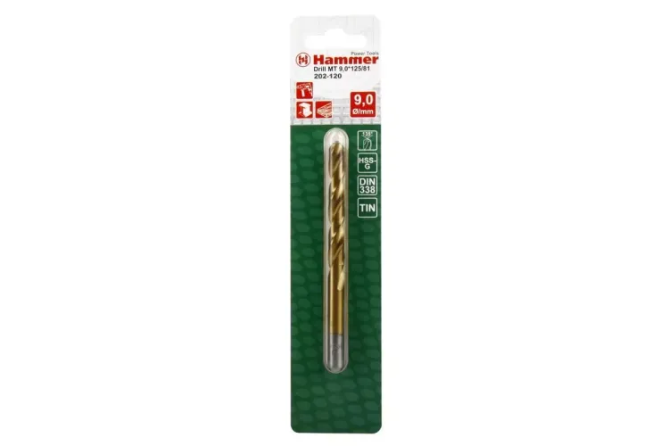 Сверло по металлу HAMMER Ф9х125мм (DR MT 9,0мм*125/81мм) купить в Сургуте