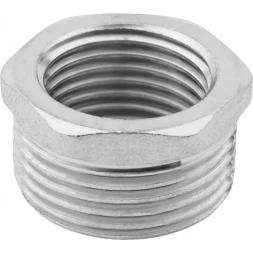 Футорка ЗУБР &quot;ЭКСПЕРТ&quot;, никелированная латунь, 3/4&quot; х 1/2&quot; 51281-3/4-1/2