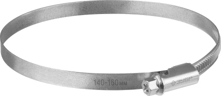 ЗУБР Х-9Н, 140 - 160 мм, накатная лента 9 мм, цинк, 10 шт, червячный хомут (37807-160) купить в Сургуте