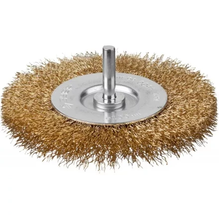 ЗУБР &quot;ПРОФЕССИОНАЛ&quot;. Щетка дисковая для дрели, витая латунированная стальная проволока 0,3мм, 100мм 3520-100_z02 купить в Сургуте