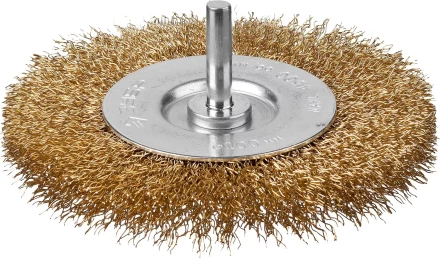 ЗУБР &quot;ПРОФЕССИОНАЛ&quot;. Щетка дисковая для дрели, витая латунированная стальная проволока 0,3мм, 100мм 3520-100_z02 купить в Сургуте