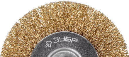 ЗУБР &quot;ПРОФЕССИОНАЛ&quot;. Щетка дисковая для дрели, витая латунированная стальная проволока 0,3мм, 100мм 3520-100_z02 купить в Сургуте