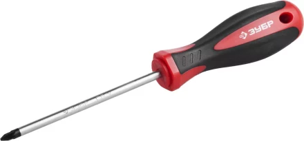 Отвертка ЗУБР &quot;МАСТЕР&quot;, Cr-v, эргономичная двухкомпонентная рукоятка, PZ1x100мм 25063-1-100_z02 купить в Сургуте