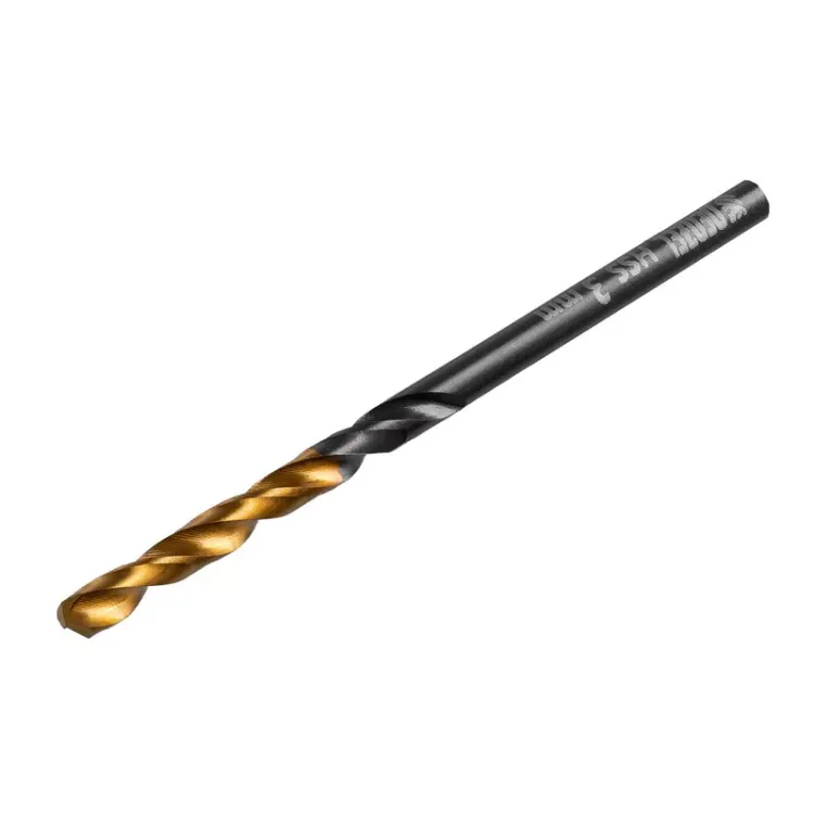 Сверло по металлу, 3 мм, HSS-Tin, Golden Tip, 10 шт. Denzel 717205 купить в Сургуте