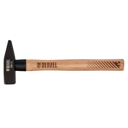 Молоток слесарный, 500 г Denzel, кованый квадратный боек, буковая рукоятка, 10429 купить в Сургуте