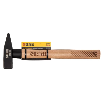 Молоток слесарный, 500 г Denzel, кованый квадратный боек, буковая рукоятка, 10429 купить в Сургуте