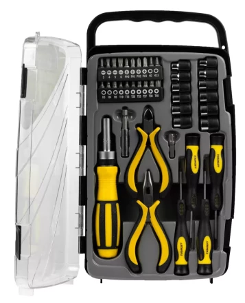 Набор STAYER &quot;MASTER&quot;: Отвертка реверсивная с эргономичной ручкой, с насадками, в пластмассовом боксе, 41 предмет 25311-H41 купить в Сургуте