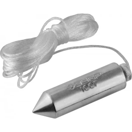 Отвес ЗУБР &quot;МАСТЕР&quot; строительный со шнуром, в пластиковом контейнере,100 г 0636-100_z01 купить в Сургуте