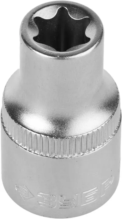 Головка торцовая ЗУБР "МАСТЕР" (1/2"), Cr-V, E-TORX, хроматированное покрытие, E11 27719-11 купить в Сургуте