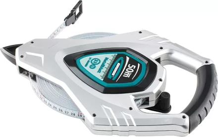 Рулетка геодезическая 50 м х 13 мм GROSS откр. корп. металл. лента Super-нейлон двуст. Шкала 31480 купить в Сургуте