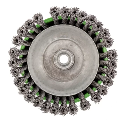 Щетка для УШМ 150 мм М14 Чашка крученая проволока 0,5 мм Сибртех 746297 купить в Сургуте