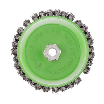 Щетка для УШМ 150 мм М14 Чашка крученая проволока 0,5 мм Сибртех 746297 купить в Сургуте