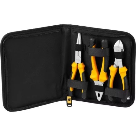 Набор JCB: Губцевый инструмент, хромированное покрытие, двухкомпонентные рукоятки, CrV cталь, 3 предм, чехол JPL016 купить в Сургуте