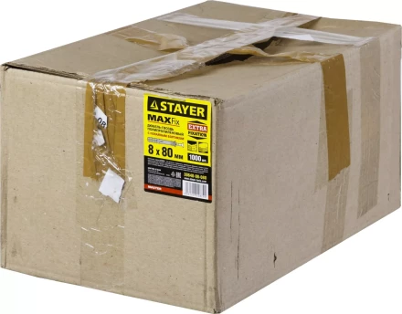 Дюбель-гвоздь полипропиленовый, потайный бортик, 8 x 80 мм, 1000 шт, STAYER Master 30640-08-080 30640-08-080 купить в Сургуте