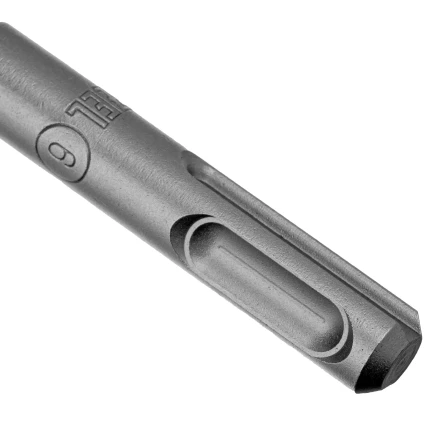 Бур по бетону Denzel ,6 x 260 мм, двойная спираль, три пылеотводящие кромки, 705008 купить в Сургуте