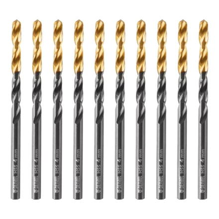 Сверло по металлу, 4 мм, HSS-Tin, Golden Tip, 10 шт. Denzel 717209 купить в Сургуте