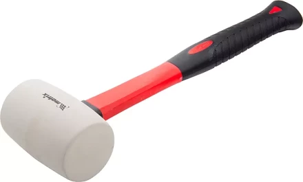 Киянка резиновая, 225 г, белая резина, фибергласовая рукоятка MATRIX 11195 купить в Сургуте