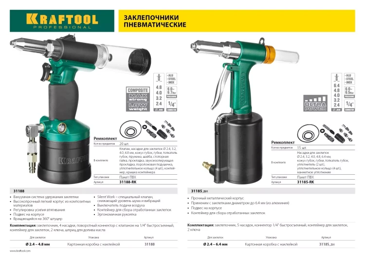 Ремонтный комплект KRAFTOOL для арт. 31185 31185-RK купить в Сургуте