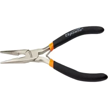 Длинногубцы Mini, 130 мм, никелированные, прямые, авторазжим  SPARTA 17820 купить в Сургуте