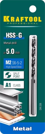 Сверла по металлу HSS-G Оберон 29651-5 купить в Сургуте