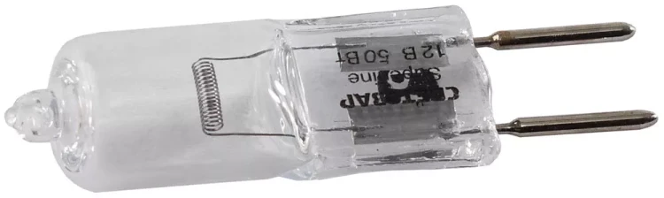 Лампа галогенная СВЕТОЗАР капсульная, прозрачное стекло, цоколь GY6.35, диаметр 12мм, 50Вт, 12В SV-44775-T купить в Сургуте