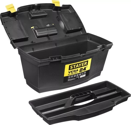 Ящик для инструмента &quot;VEGA-21&quot; пластиковый, STAYER 38105-21_z03 купить в Сургуте