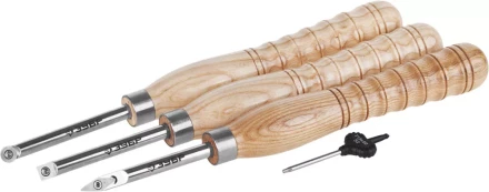 Набор ЗУБР &quot;ЭКСПЕРТ&quot;: Токарные резцы по дереву,&quot;Ромб&quot;,&quot;Квадрат&quot;,&quot;Круг&quot;,твердосплав наконеч из карбида W, 100*340мм, 3шт 18371-H3 купить в Сургуте