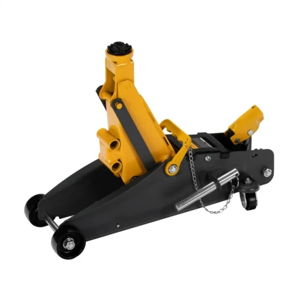 Домкрат гидравлический подкатной Denzel с фиксатором 2,8 т 135-385 мм в кейсе 51156 купить в Сургуте