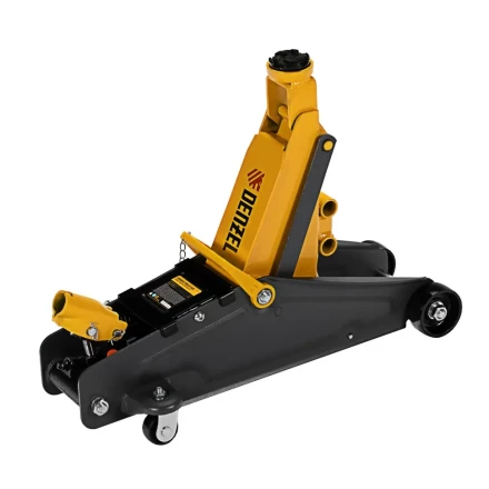 Домкрат гидравлический подкатной Denzel с фиксатором 2,8 т 135-385 мм в кейсе 51156 купить в Сургуте