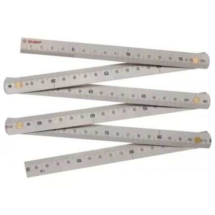 Метр ЗУБР &quot;ЭКСПЕРТ&quot; складной, усиленный, нержавеющая сталь, 1м 3423-1 купить в Сургуте