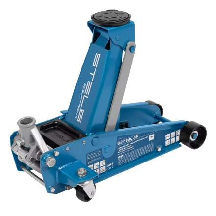 Домкрат гидравлический подкатной Stels 51139, 3 т, 120-450 мм, быстрый подъем, проф. купить в Сургуте