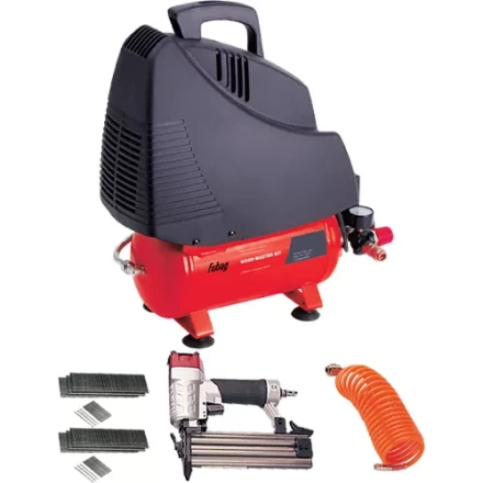 Компрессор безмасляный поршневой прямой привод Fubag Wood Master Kit +4 предмета купить в Сургуте
