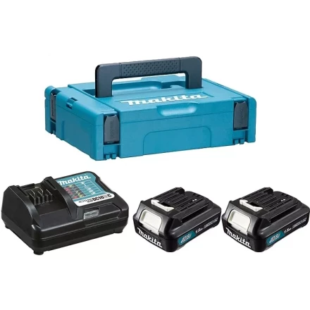 Набор 2 аккумулятора BL1016B + зарядное устройство DC10DW (12В, 1.5Ач, Li-ion, MakPac) Makita 197644-6 купить в Сургуте