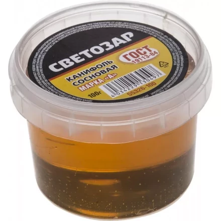 Канифоль СВЕТОЗАР для паяльных работ, пластиковая банка, 100г 55326-100 купить в Сургуте
