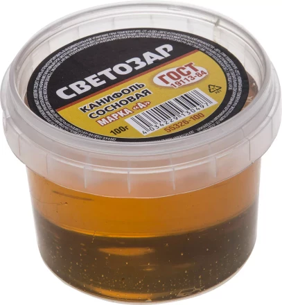 Канифоль СВЕТОЗАР для паяльных работ, пластиковая банка, 100г 55326-100 купить в Сургуте