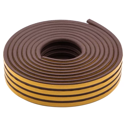 Уплотнитель резиновый, 12 м, профиль &quot;P&quot;, коричневый Сибртех 88908 купить в Сургуте