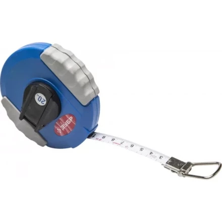 Мерная лента ЗУБР &quot;ЭКСПЕРТ&quot;, стальное полотно с нейлоновым покрытием, двухкомпонентный ударопрочный корпус, 20м 34165-20_z01 купить в Сургуте