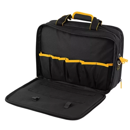 Сумка для инструмента, 400х170х300 мм, 3 отделения, 28 карманов, наплечный ремень// Denzel 90295 купить в Сургуте